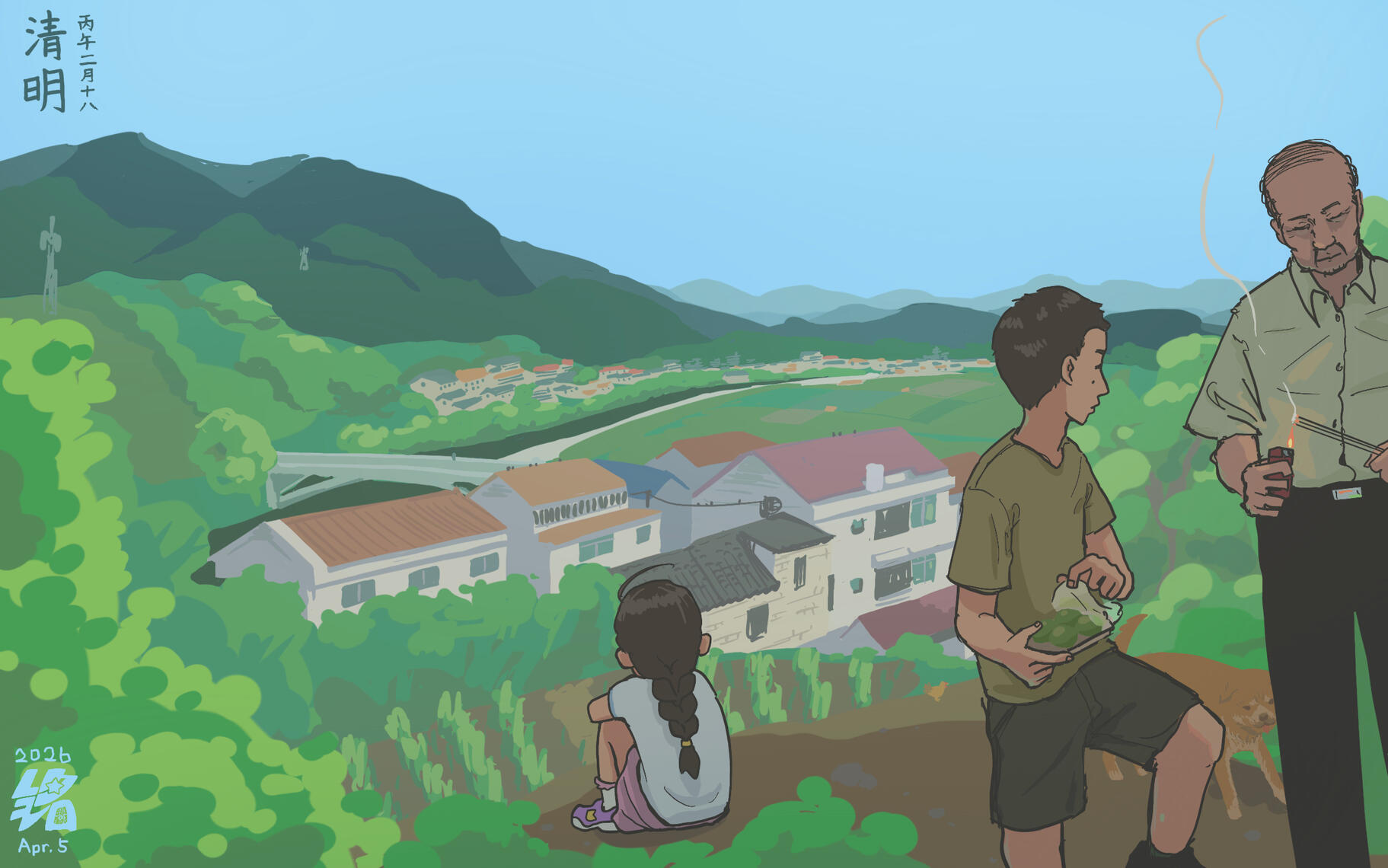 Inspired by the scenery in rural Hunan when I was visiting relatives.